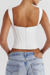Cloud Cotton Tie Front Corset