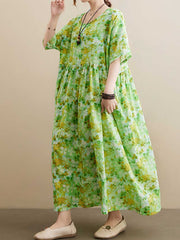 The Leader Floral Printed Smock Dress