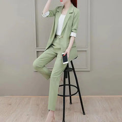 Vera Women's Chic Coordinated Blazer Pants And Top