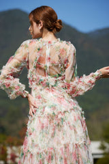 Aurora Floral Mesh Dress