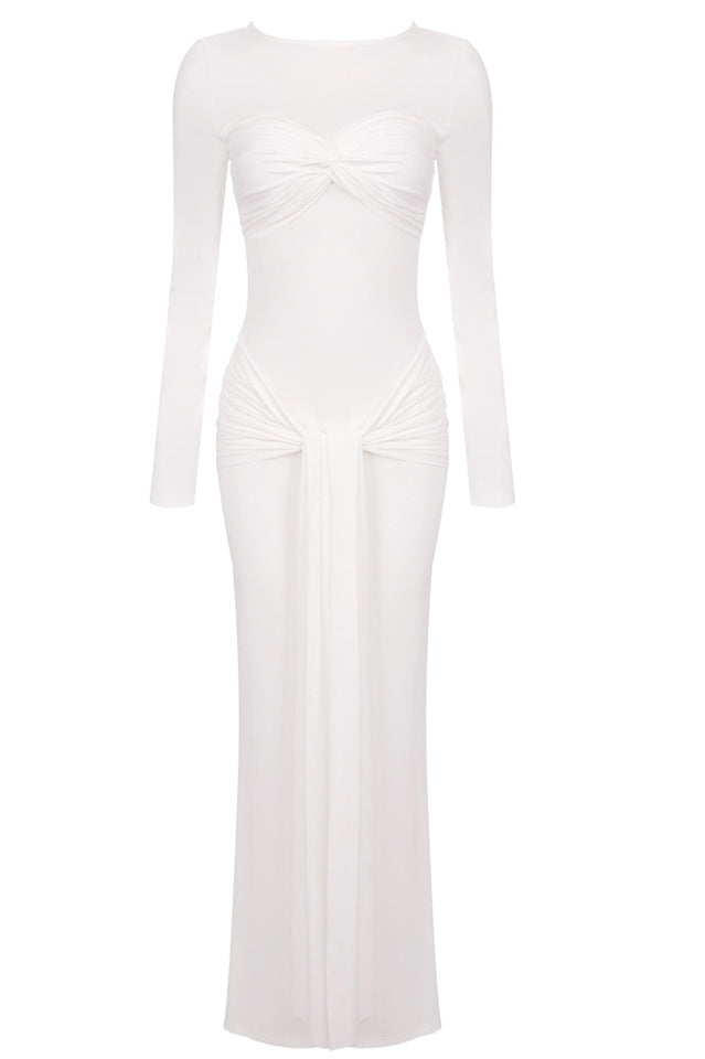 Strappy Long Sleeve Maxi Dress