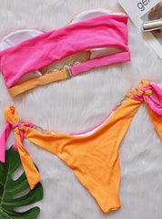 Minimalist Strappy Swimsuit â€?Floral Dream