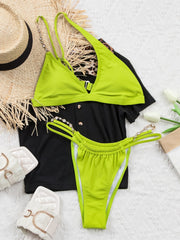 Bold Strappy Swimsuit â€?Halter Luxe