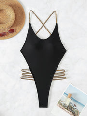Elegant Cut-Out Bikini â€?Tropical Bloom