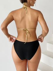 Romantic High-Waist Bikini â€?Midnight Swim