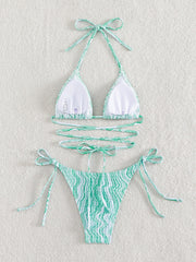 Minimalist Triangle Bikini â€?Crisscross Style