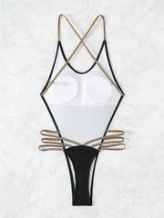 Elegant Cut-Out Bikini â€?Tropical Bloom
