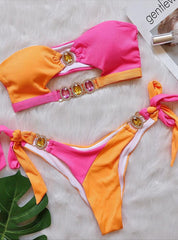 Minimalist Strappy Swimsuit â€?Floral Dream