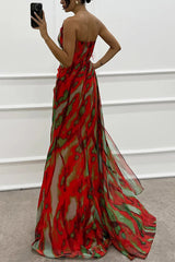Aria Women's Maxi Dress | One-Shoulder, Split