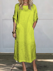 Colleenâ„?- Elegant Pocket Midi Dress