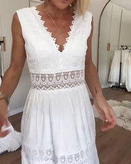 Alexaâ„?- Lace V-Neck Cami Dress