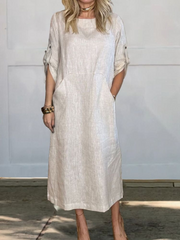 Colleenâ„?- Elegant Pocket Midi Dress