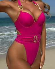 Solid Tied Swim Dress