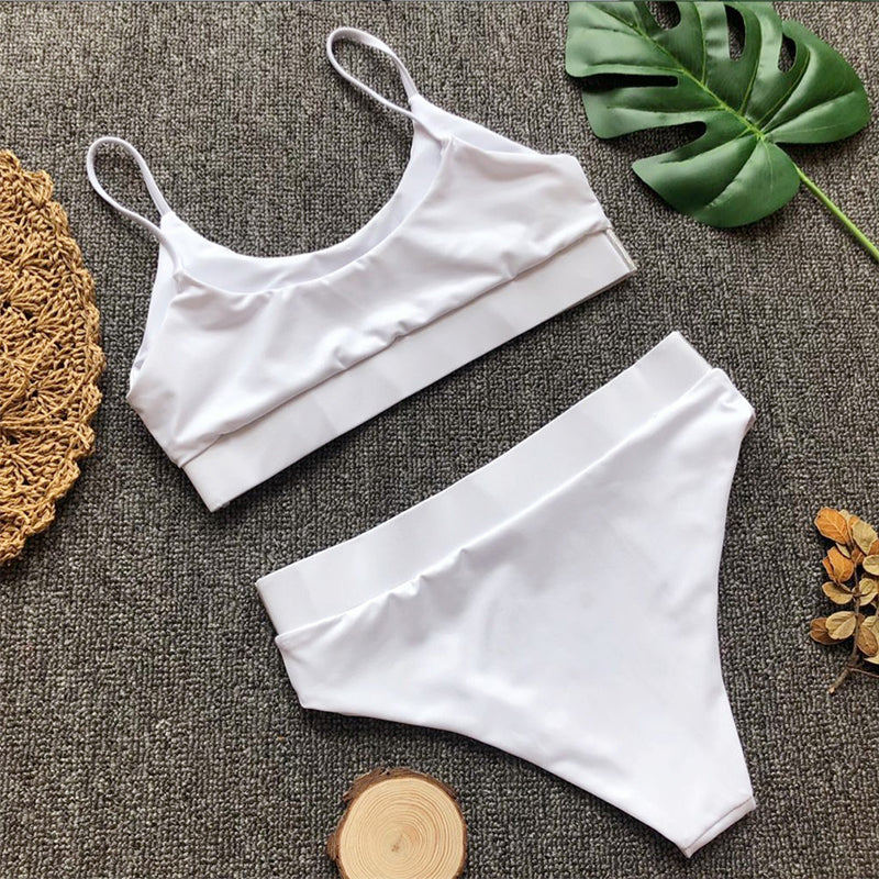 Bold Strappy Swimsuit â€?Satin Glow