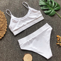 Bold Strappy Swimsuit â€?Satin Glow