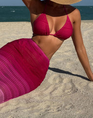 Halter High-Leg Beach Cover-Up