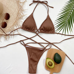 Chic Strappy Swimsuit â€?Golden Hour