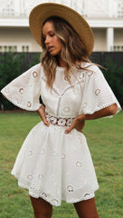 Fleurâ„?- Backless Bell-Sleeve Dress