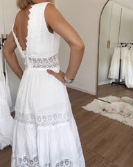 Alexaâ„?- Lace V-Neck Cami Dress