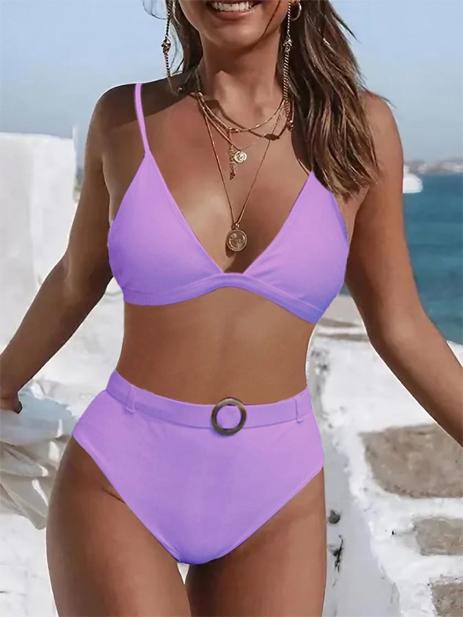 Romantic High-Waist Bikini â€?Vintage Chic