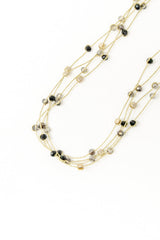 Soft Glow Layered Beaded Necklace