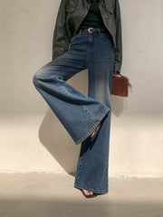 Bliss Women's Stylish High-Waisted Flared Jeans