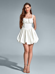 Backless Pleated Hem Bodycon Cami Dress