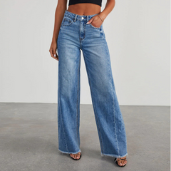 Willow Women's Casual Wide-Leg High-Waisted Jeans