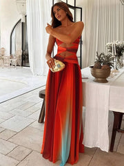 Sardinia Sunset Dress â€?Ombre Cutout Maxi