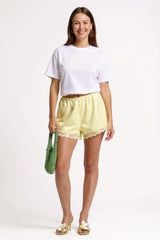 Silk Shorts - Yellow
