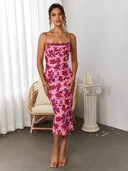 Floral Lace Trim Draped Bodycon Dress