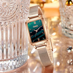Falling Back Bracelet Rectangular Watch