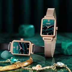 Falling Back Bracelet Rectangular Watch