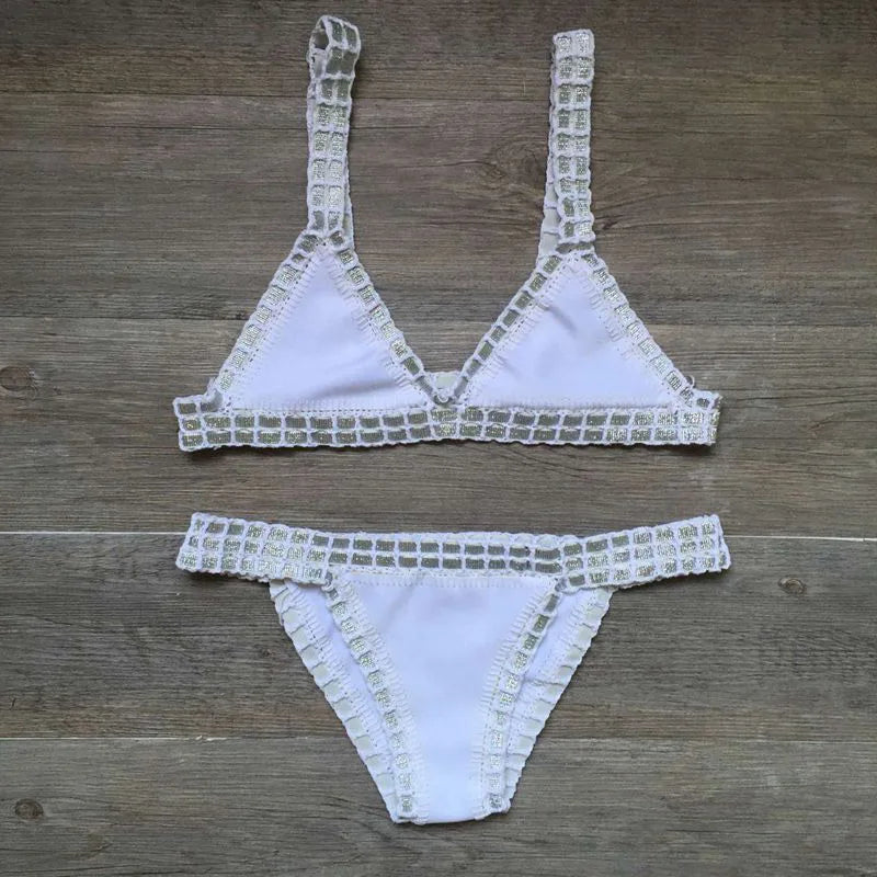 Chic High-Waist Bikini â€?Crisscross Style