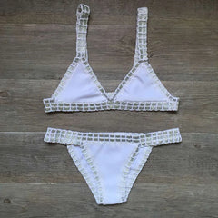 Chic High-Waist Bikini â€?Crisscross Style