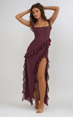Ravienne Ruffle Slit Dress