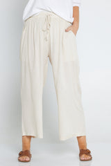 Thalia Linen Pants - Flax