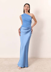 Flora Chic Women's One-Shoulder Evening Dress