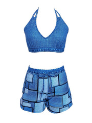 Minimalist Two-Piece Set â€?Tropical Bloom