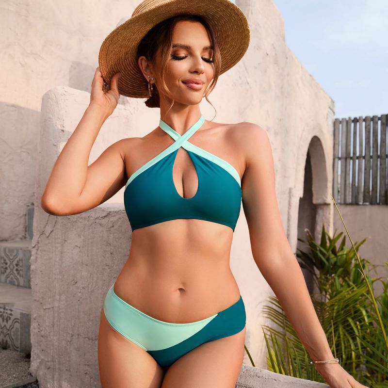 Refined Triangle Bikini â€?Halter Luxe