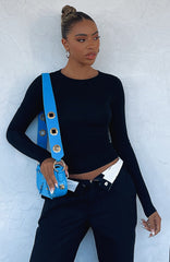 Only For Tonight Long Sleeve Top Black