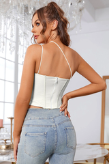 One Shoulder Asymmetrical Hem Mesh Top