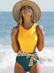 Patchwork Lace Swim Dress