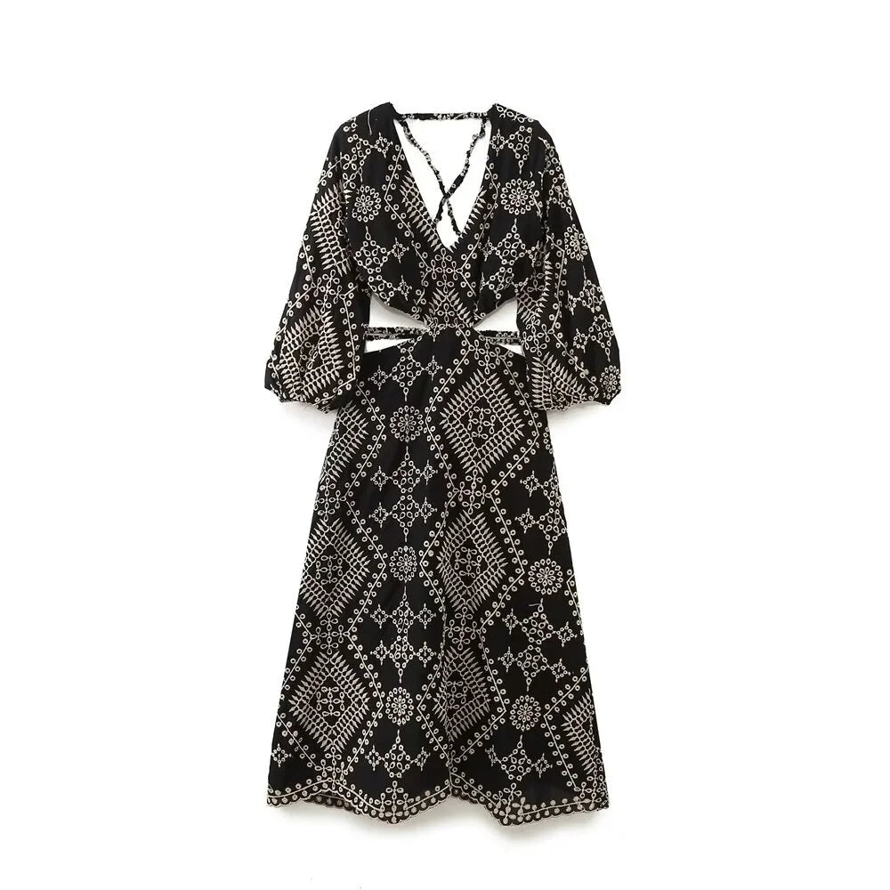 Bring Up The Drama Midi Dress