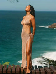 Low-cut Tie Swim Dress