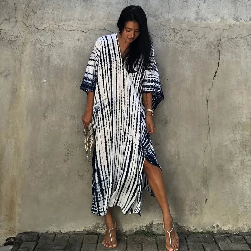 Tie-Dye Printed Luxe Throw-On