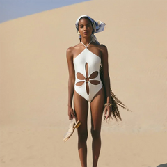 Bold Strappy Swimsuit â€?Golden Hour