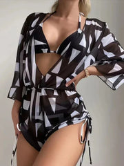 Glam Strappy Swimsuit â€?Halter Luxe