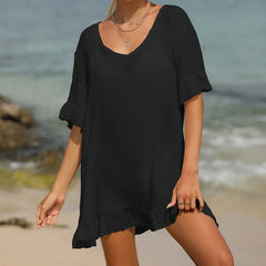 V-Neck Lotus Poolside Style