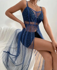 Sleeveless Square Swim Dress